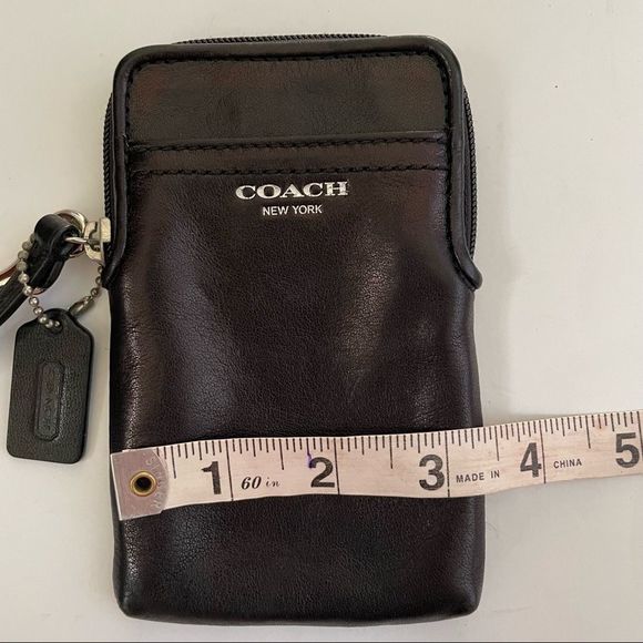 Coach ~ Black vertical wristlet pouch ~ please see photos for measurements - Picture 6 of 7